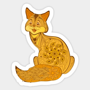 Magic gold fox Sticker